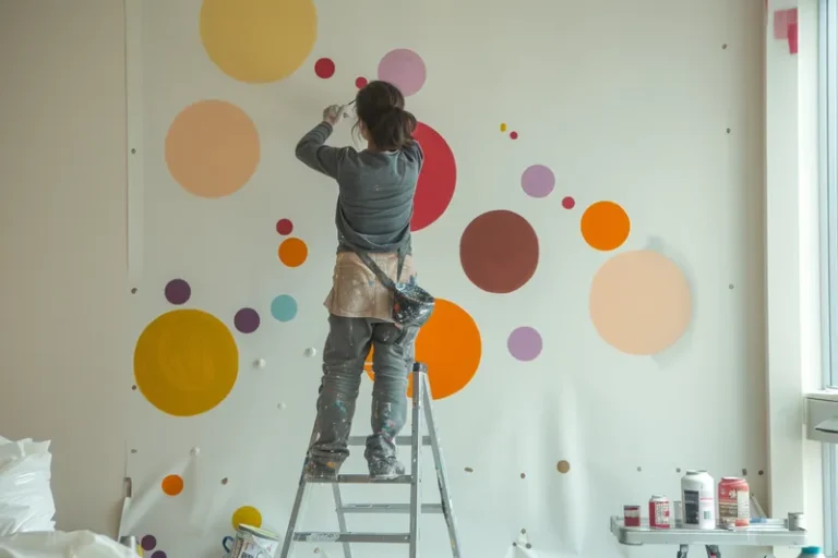 como pintar circulos en la pared