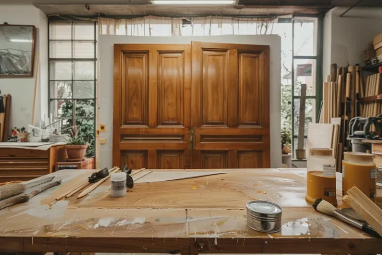 como pintar con barniz una puerta de madera