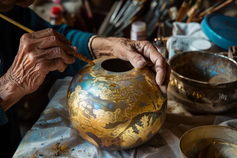 como pintar de dorado el metal