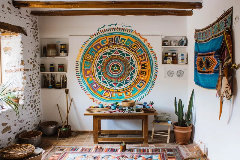 como pintar mandalas en pared