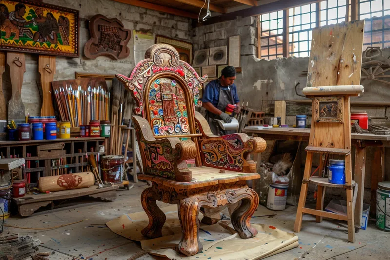 como pintar un sillon de madera