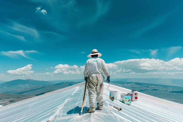 como pintar un techo de zinc con rodillo