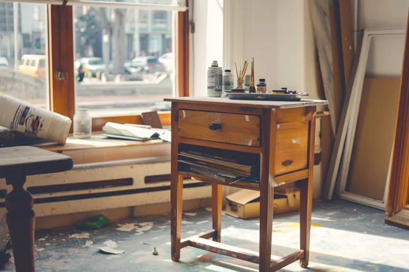 como pintar un velador de madera