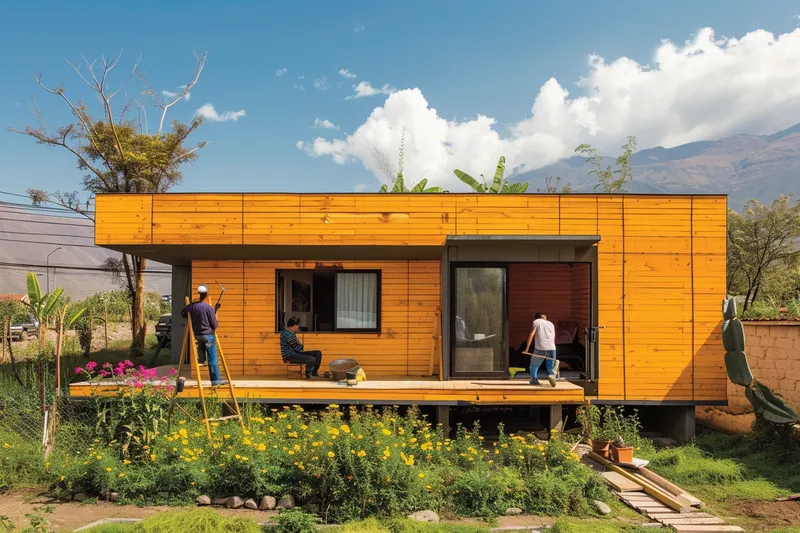 como pintar una casa prefabricada de madera