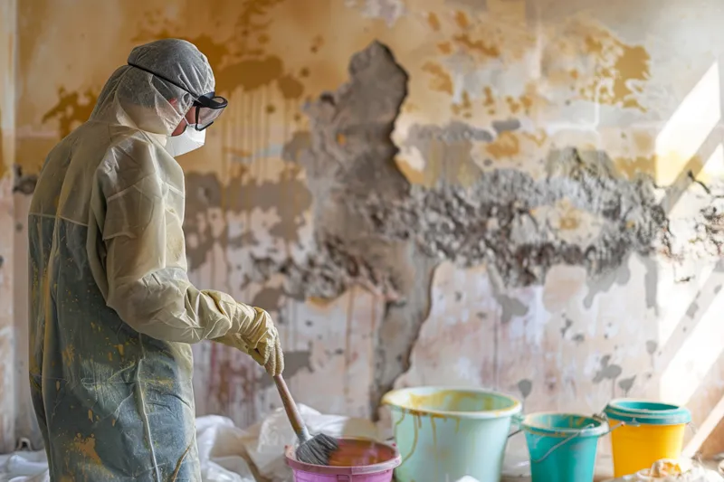 como pintar una pared con salitre