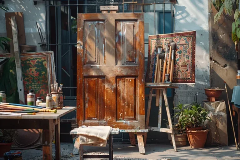 como pintar una puerta de madera