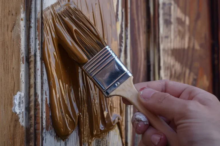 como pintar una puerta de madera con esmalte sintetico