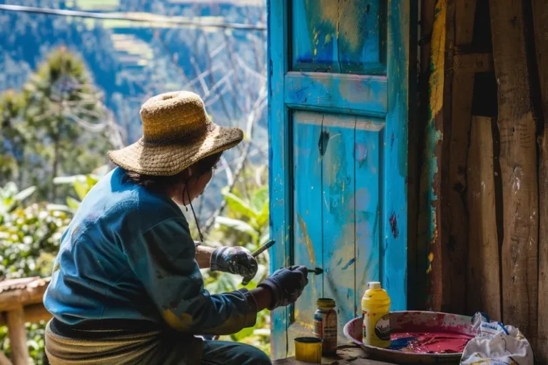 como pintar una puerta de madera exterior